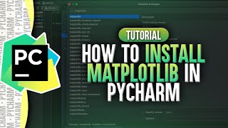 How To Install Matplotlib In PyCharm [upl. by Wendie974]