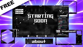 How to Make a FULL Twitch OVERLAY Pack for FREE With Template [upl. by Enilorac]