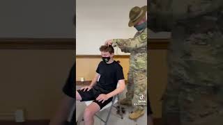 Drill SGT Shaves trainees head [upl. by Romilda]