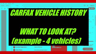 CARFAX  Vehicle History Report Explained with Examples GOOD vs BAD [upl. by Atram]