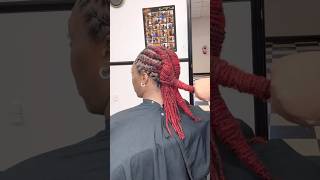 Full Styling Video locs dreads locstyles frenchbraid fishtailbraid barrelroll redhair [upl. by Anear]