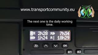 Stoneridge tachograph working time display [upl. by Vanna]