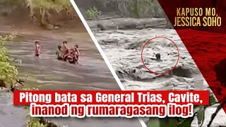 Pitong bata sa General Trias Cavite inanod ng rumaragasang ilog  Kapuso Mo Jessica Soho [upl. by Becki]