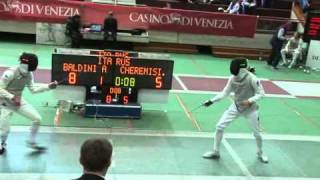 5032011 mf GP Individual Venise 16 green BALDINI Andrea ITA 14 vs CHEREMISINOV Alexey RUS 15 sd No [upl. by Amrita]