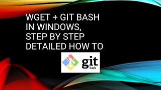 how to add wget utility to git bash for windows [upl. by Hoxie987]