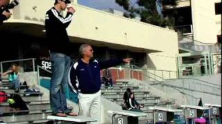 Video of the surprise visit by Michael Phelps to the Swim Pasadena Team [upl. by Ahsinrat765]