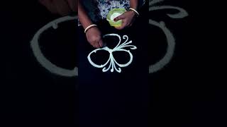 32 Dots Rangoli Small Easy Rangoli shorts rangoli small [upl. by Hnib]