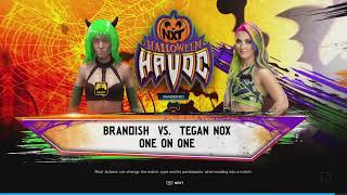 WWE 2K24 Brandish Spriggan 12 vs tegan nox universe Mode [upl. by Odnarb509]