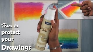 How to use Fixative amp reduce dusting from Drawings [upl. by Nickola]