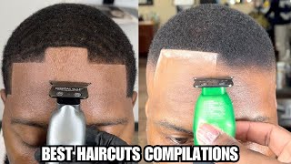 12 BEST BLACK MEN TRANSFORMATION HAIRCUTS COMPILATIONS 2024 ✂️ ASMR BARBERS [upl. by Caddaric]