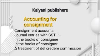 Consignment accounts  Journal entries   In the books of consignee In the books of consignor [upl. by Atires965]