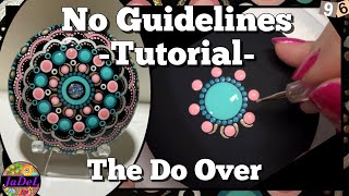 No Template No Lines Just Dotting  Mandala Dot Art Rock Painting Tutorial  The Do Over [upl. by Marlea]