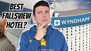 NEW Wyndham Fallsview Hotel  Best Niagara Falls Hotel 1 King Bed Fallsview Tour amp Review [upl. by Nosreip]