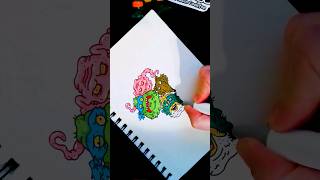 Drawing Muckman from TMNT in my CrustyGoobers style ninjaturtles sketchbook coloring art [upl. by Eilata]