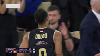 ELIE OKOBO MONAKO VS THEO MALEDON ASVEL EUROLEAGUE HIGHLIGHTSROUND 11 [upl. by Branch]