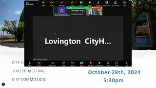 City of Lovington  City Commission Meeting  10282024 [upl. by Jacoba]