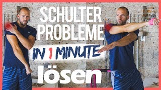 Schulterschmerzen mit nur 1 Übung behandeln  Impingement Syndrom  Dehnen gegen Probleme [upl. by Jonati]