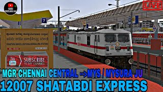 MSTS  12007 Shatabadi Express  South Western Railways V2  Full Journey  full Gameplay  TS20 [upl. by Aniuqal]