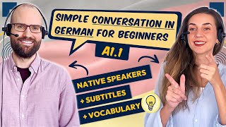 Simple German Conversation for BEGINNERS A11 🎓💡  Improve Your Listening  Reading Comprehension [upl. by Llemaj]