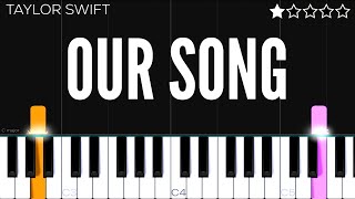 Taylor Swift  Our Song  EASY Piano Tutorial [upl. by Adelia]