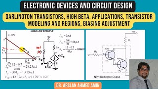 Darlington Transistors High Beta Applications Transistor Modeling and Regions Biasing Adjustment [upl. by Sialac]