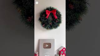 Christmas ആയിട്ട് Christmas Wreath ഇല്ലാതെ പറ്റുമോ💗 diy craft shorts [upl. by Adikam45]