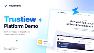 Trustiew Platform Demo  Get App Development Clients [upl. by Asiluj]