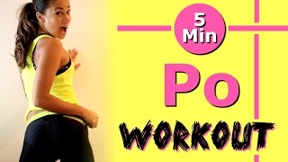 5 Min effektives Po Workout  Beste Übungen für einen straffen und knackigen Hintern [upl. by Pillihp]