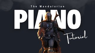 Piano Tutorial of The Mandalorian Theme  Free MIDI Download [upl. by Ayram]