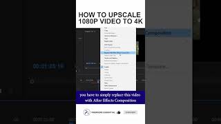 How to upscale 1080P video to 4k in Premiere Pro CC  shorts [upl. by Lavery]