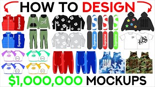 HOW TO DESIGN CLOTHING MOCKUPS FOR YOUR BRAND 2024 WALKTHROUGH [upl. by Ayotan741]