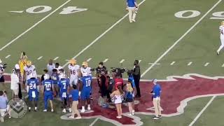 ExUSA Open Champ amp SMU Alum Bryson DeChambeau Does Coin Toss During SMU and Pitt Game In Dallas [upl. by Yramesor609]