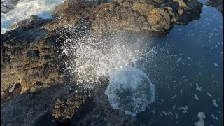 Rock Splashes at Portballintrae [upl. by Gamal]