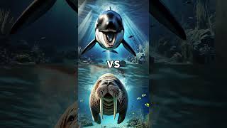 Tiger Whale vs Shark vs Crocodile Sperm Whale Walrus Humpback Whale Megalodon Shark battle [upl. by Hoffert]