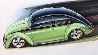 Rendering a Custom Vw Bug w Pinstripe Chris [upl. by Niraa]