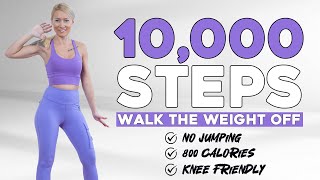 10000 Steps Workout  Fun Low Impact No Jumping Workout  Walk at Home with Improved Health💓 [upl. by Elidad]