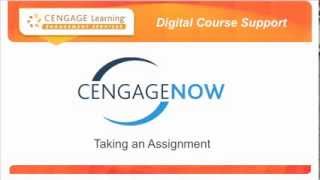 CengageNOW Students Taking an Assignment [upl. by Nauwaj]