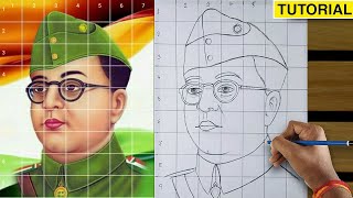 Netaji Subhash Chandra Bose Drawing Step By Step How to Draw Netaji Subhash Chandra Bose [upl. by Drummond]