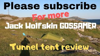 Jack Wolfskin GOSSAMER Tunnel tent review [upl. by Cantone372]