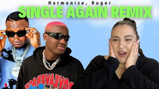 Harmonize ft Ruger  Single Again Remix  Just Vibes Reaction [upl. by Onaicnop]