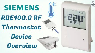 Siemens RDE1000 RF Thermostat Overview  hvac controlsandsystems [upl. by Nelyak774]