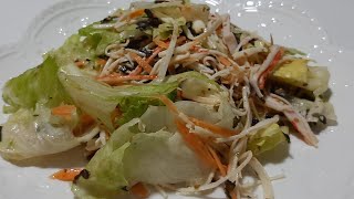 how to make Crab stick salad with iceberg [upl. by Holder]