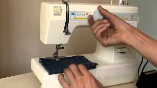 Sewing machine Швейная машина Gritzner Excellent 717 test х\б джинс кожа [upl. by Petersen]