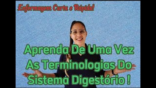 Terminologias Do Sistema Digestório Terminologias Enfermagem [upl. by Publius]