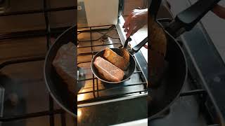 basilico salmon in a pan without oil 🍳🥘 [upl. by Selrac36]