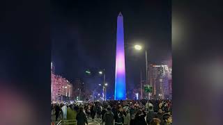 Celebrating Victory Argentina Wins Copa America 2024 at the Obelisco [upl. by Annadal]