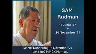 Begrafnis Sam Rudman 28 November 2024  1100 NGK Montagu [upl. by Stickney794]