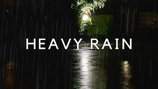 HEAVY RAIN at NIGHT DARK Screen Heavy Rain Sounds at Night for Sleep  Sound of Rain on Roof 10hrs [upl. by Nodyarb]