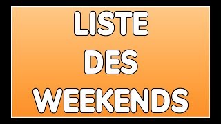 REMPLISSAGE AUTOMATIQUE SELON LISTE DES WEEKEND CALENDRIER PERSO  DOCTEUR EXCEL [upl. by Braynard12]