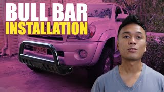 Bull Bar Install Tacoma DIY  How To [upl. by Bonn]